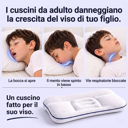 I cuscini per adulti danneggiano la crescita del viso: la bocca si apre, il mento è schiacciato, le vie respiratorie sono ostruite