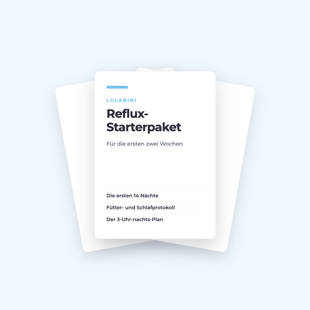 Reflux-Starterpaket von LulaBini, drei Unterlagen als PDF